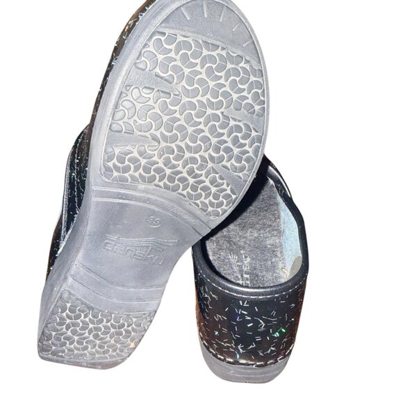 Dansko XP 2.0 Patent Leather Silver Flecks Black Clog Women's EUR 39 US 8.5-9 - Picture 5 of 6